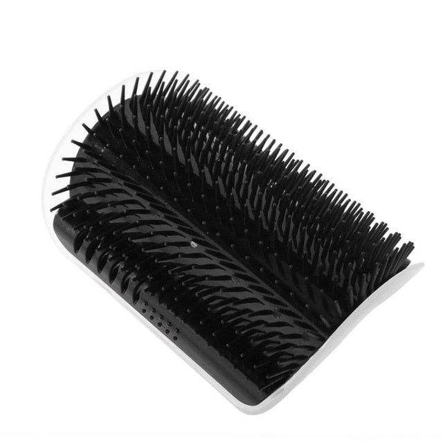 Black brush with bristles on a white background
