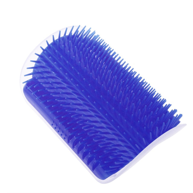 Blue dish scrubber on a white background