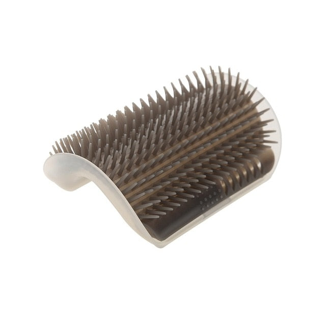Pet grooming brush with bristles on a white background