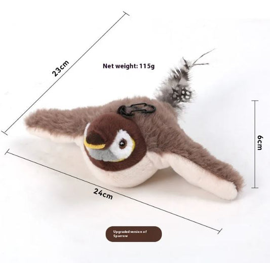 Plush toy with measurements and weight on a white background